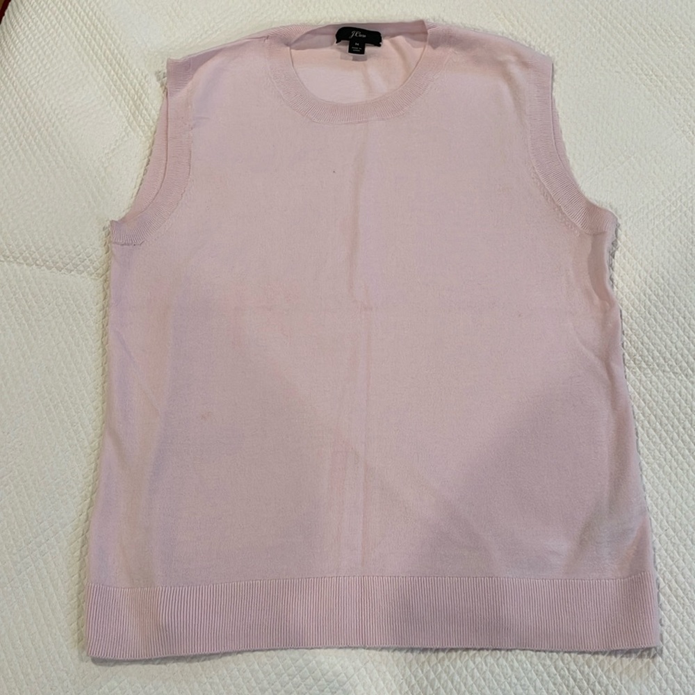 J. Crew Light Pink Sleeveless Sweater